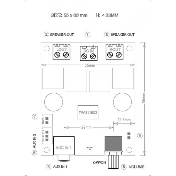 TPA3118 2x30W Audio Versterker