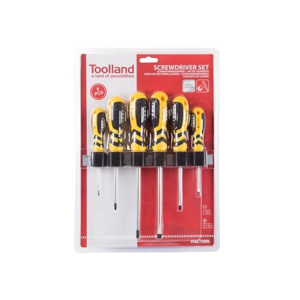 Toolland Schroevendraaierset - 6 Stuks