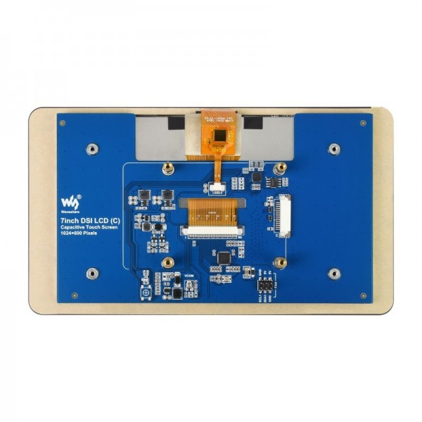 Waveshare 7 inch DSI TFT-LCD Display 1024*600 pixels with Touchscreen and Adhesive Strip for Raspberry Pi