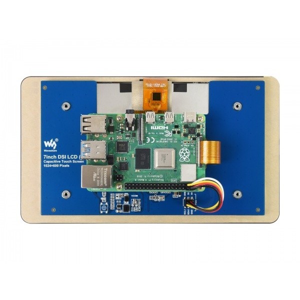 Waveshare 7 inch DSI TFT-LCD Display 1024*600 pixels with Touchscreen and Adhesive Strip for Raspberry Pi