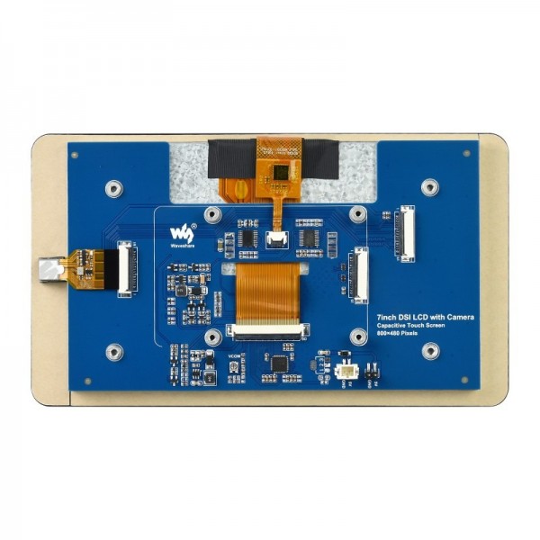 Waveshare 7 inch DSI TFT-LCD Display 800*480 pixels with Touchscreen Adhesive Strip and Camera for Raspberry Pi