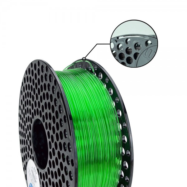AzureFilm PETG Filament 1.75mm - 1kg - Green Transparent