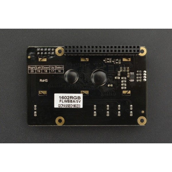 DFRobot I2C 16x2 RGB LCD Keypad HAT with RGB Backlight - for Raspberry Pi
