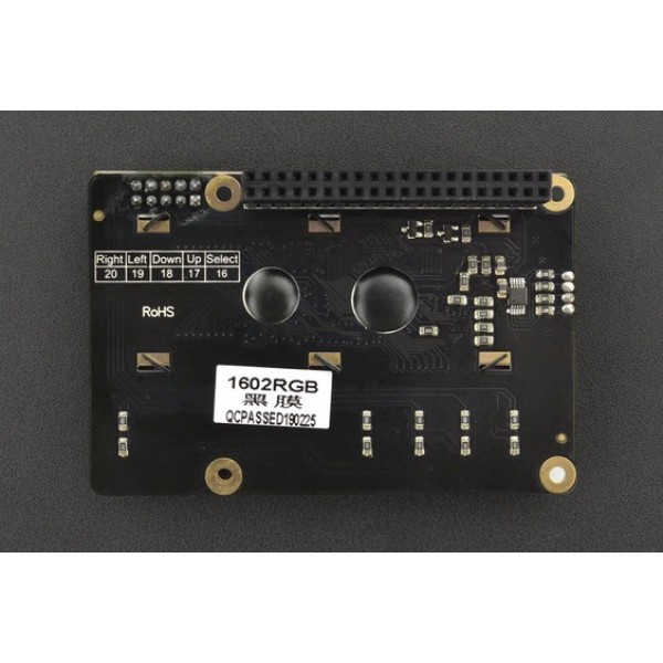 DFRobot I2C 16x2 RGB LCD Keypad HAT with RGB Font - for Raspberry Pi