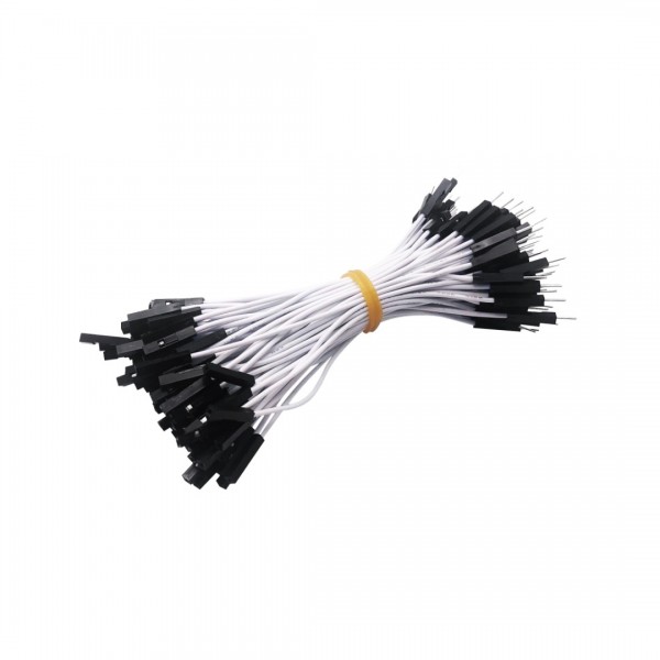 DuPont Jumper wire Male-Female 10cm 100 wires - White