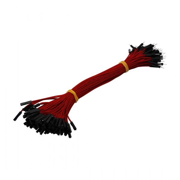 DuPont Jumper wire Male-Female 20cm 100 wires - Red