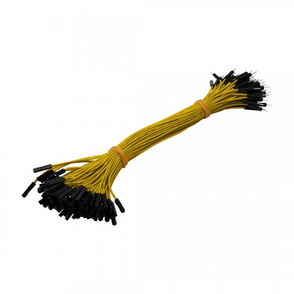 DuPont Jumper wire Male-Female 20cm 100 wires - Yellow