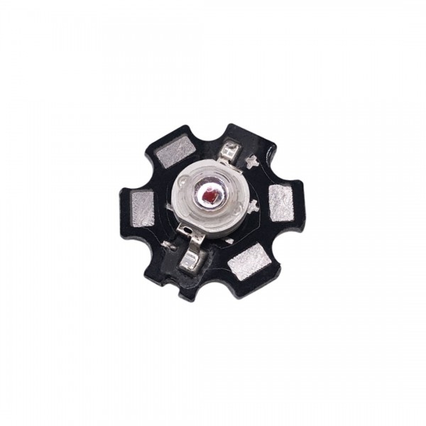 High Power LED 700mA - Rood - met Koelblok