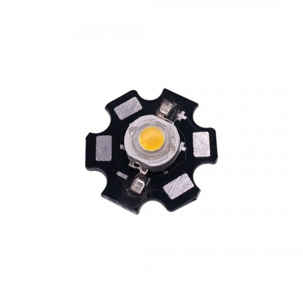 High Power LED 700mA - Warm-Wit - met Koelblok
