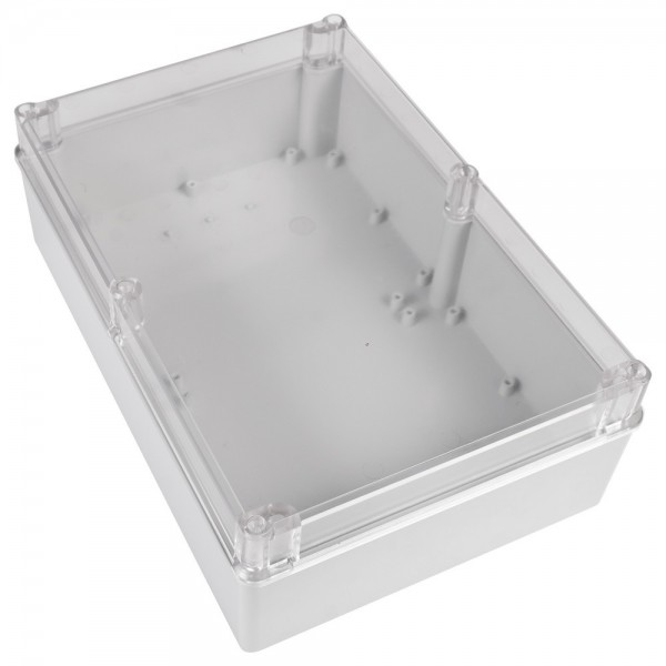 Kradex Enclosure 283x193x95mm - IP65 - Grey - Transparent - Z95JPH TM ABS