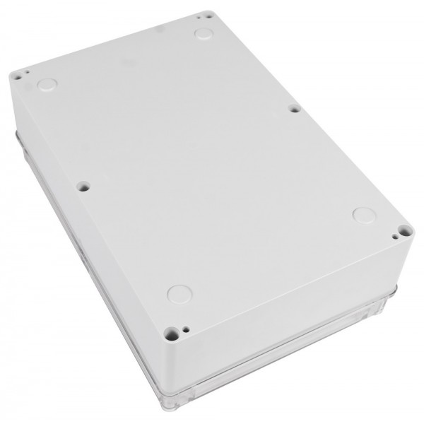 Kradex Enclosure 283x193x95mm - IP65 - Grey - Transparent - Z95JPH TM ABS