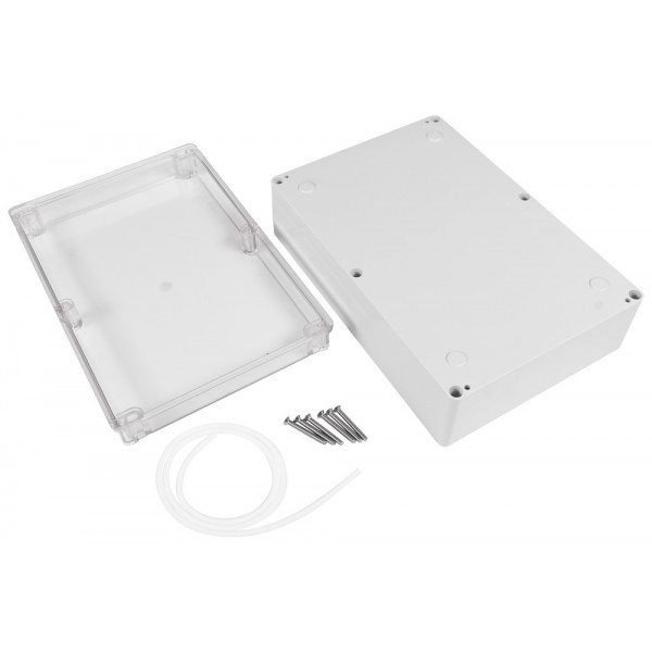Kradex Enclosure 283x193x95mm - IP65 - Grey - Transparent - Z95JPH TM ABS