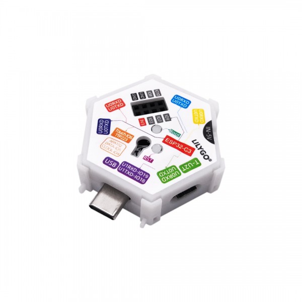 LilyGO TTGO T-Color Hexagon ESP32-C3 - 58 RGB LED Matrix