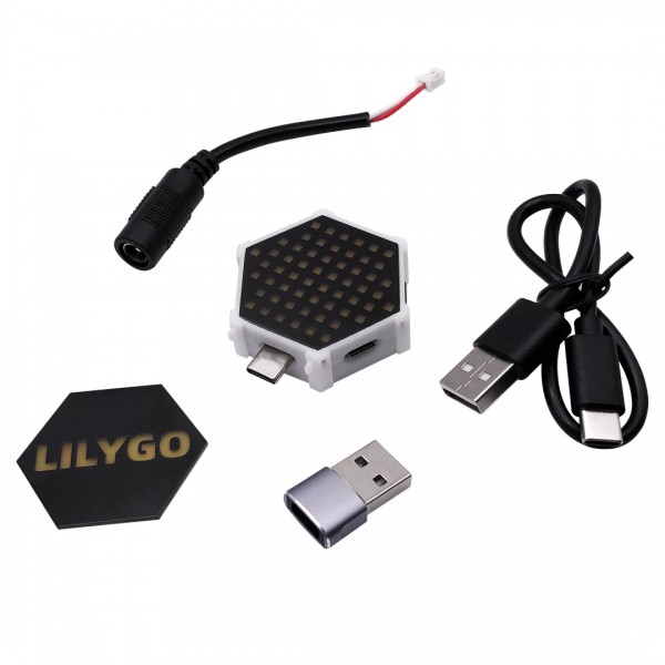 LilyGO TTGO T-Color Hexagon ESP32-C3 - 58 RGB LED Matrix