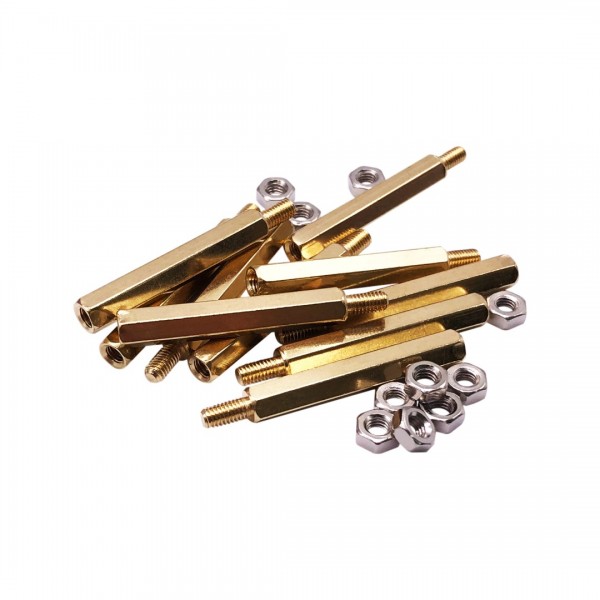 Afstandsbusje M3 - 30mm Bushoogte - 6mm Draadhoogte