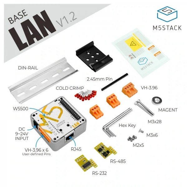 M5Stack LAN W5500 V1.2 Base - voor M5Core