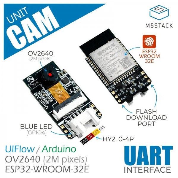 M5Stack Unit Cam Wi-Fi Camera - OV2640
