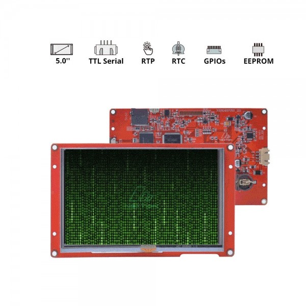 Nextion Intelligent NX8048P050 HMI Display 5 Inch 800x480 with Resistive Touchscreen