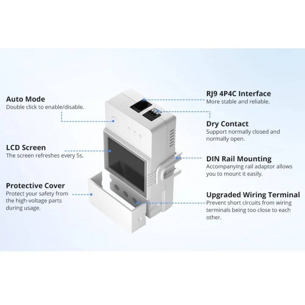 Sonoff TH Elite - THR316D - Wi-Fi Schakelaar met optie voor Sensor - 16A