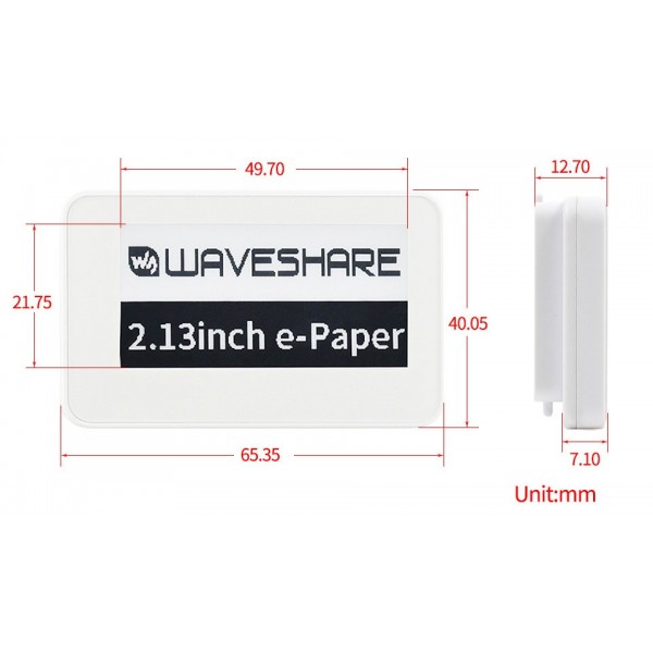 Waveshare 2.13 inch NFC-Powered E-Ink E-Paper Display - Evaluation Kit