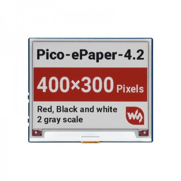 Waveshare 4.2 inch SPI E-Ink E-Paper Display (B) - 3 Colors - for Raspberry Pi Pico