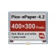 Waveshare 4.2 inch SPI E-Ink E-Paper Display (B) - 3 Colors - for Raspberry Pi Pico