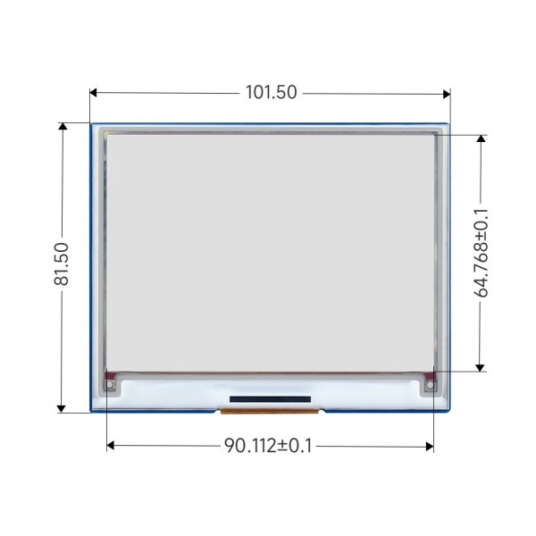 Waveshare 4.37 inch SPI E-Ink E-Paper Display (G) - 4 Colors