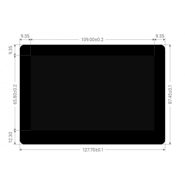 Waveshare 5 inch DSI TFT-LCD Display 800*480 pixels with Touchscreen and Adhesive Strip for Raspberry Pi