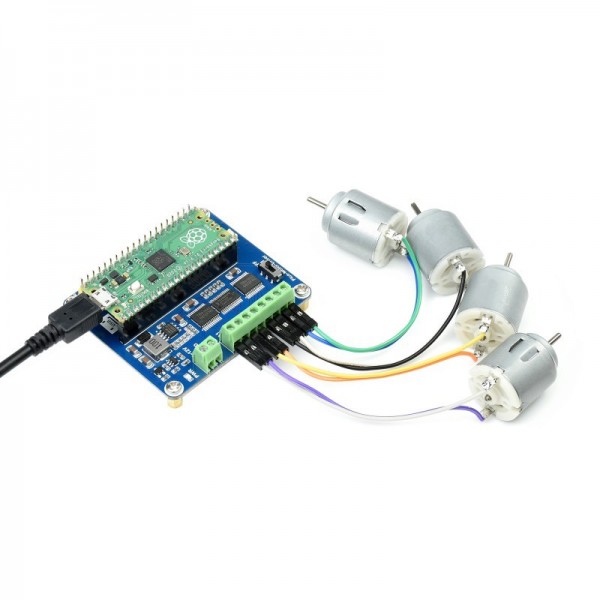 Waveshare DC Motor Driver Module for Raspberry Pi Pico - 4 Channels