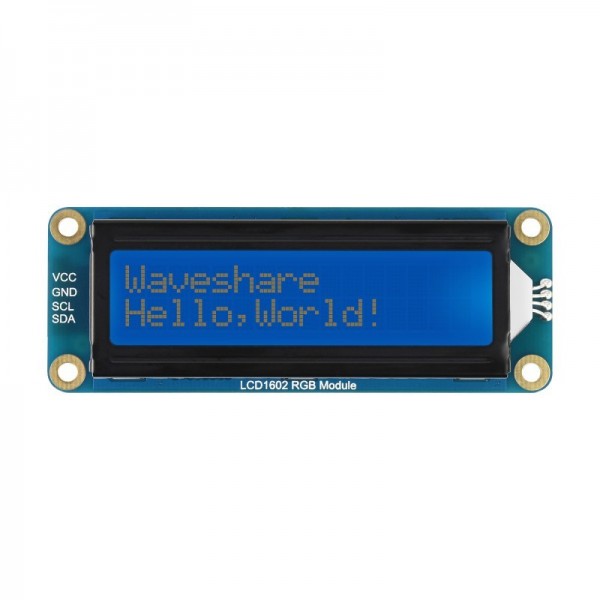 Waveshare 16x2 LCD Display with RGB Blacklight - I2C