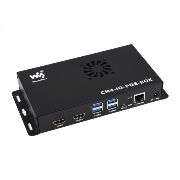 Waveshare PoE Mini-Computer with Enclosure - for Raspberry Pi CM4