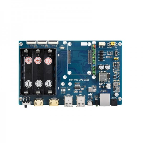 Waveshare PoE UPS Base with Enclosure for Raspberry Pi CM4