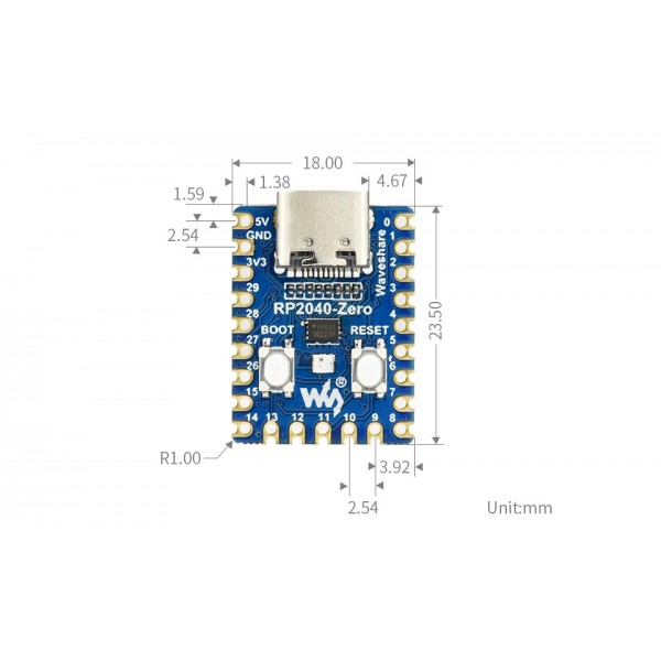 Waveshare RP2040-Zero with Soldered Headers