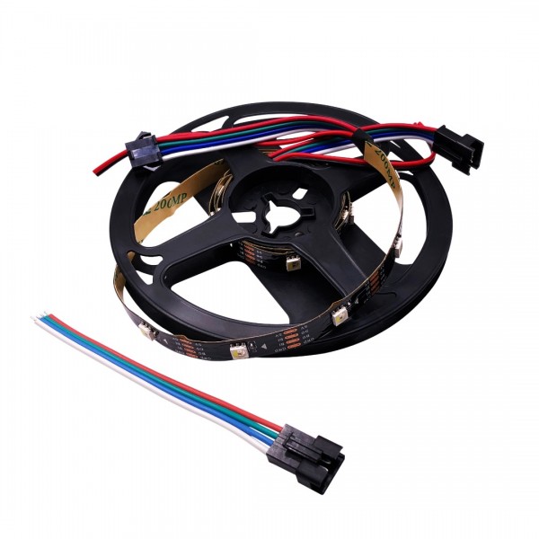 WorldSemi WS2813 Digitale 5050 RGBW LED Strip - Zwart - 30 LEDs 1m