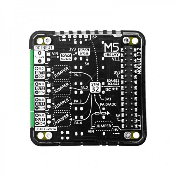 M5Stack 4-Channel Relay 13.2 Module V1.1