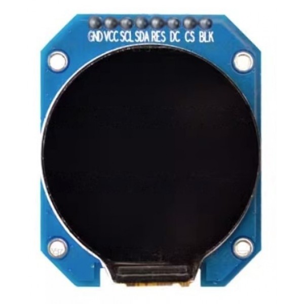 1.28 inch Rond IPS-TFT Display - 240*240 pixels - SPI - GC9A01 - 3.3V