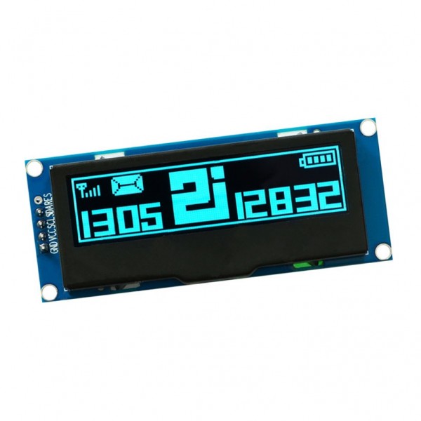 2.23 inch OLED Display 128*32 pixels - Blue - I2C