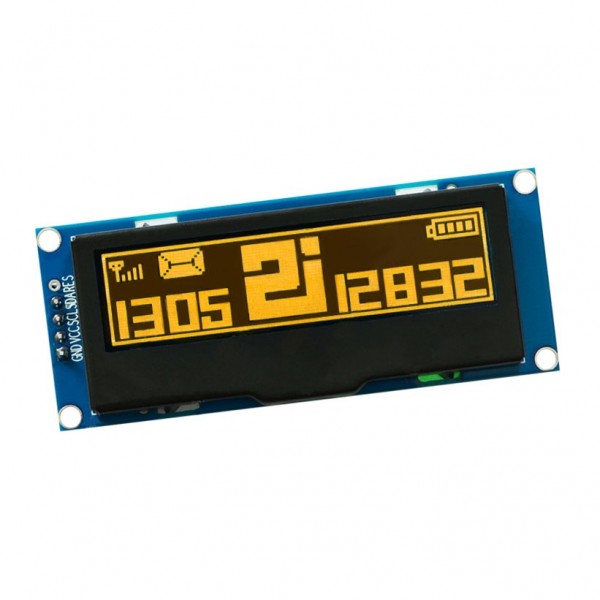 2.23 inch OLED Display 128*32 pixels - Oranje - I2C