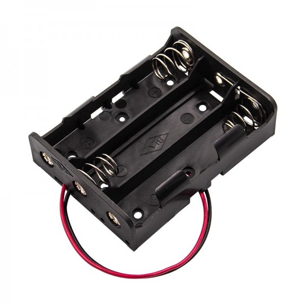 3x 18650 Battery Holder with Loose Wires - Button Top