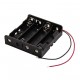 4x 18650 Battery Holder with Loose Wires - Button Top