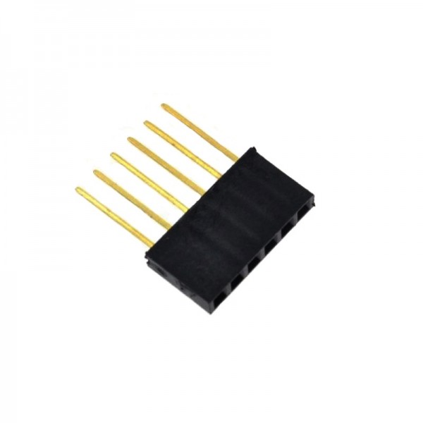 6 Pins header Female - 11mm Pin hoogte