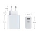 Dual USB-C USB-A PD Lader - 5-21V 3A 65W - Wit