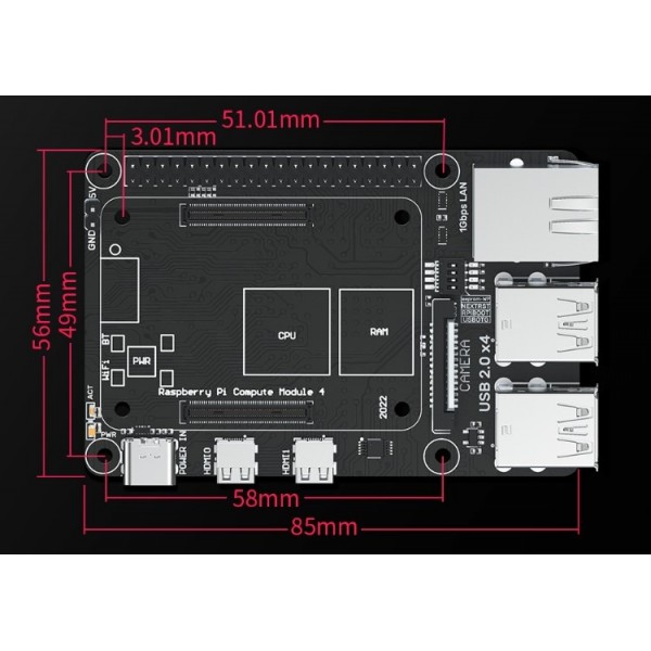 BIGTREETECH PI4B Adapter Board V1.0 - for CM4/CB1