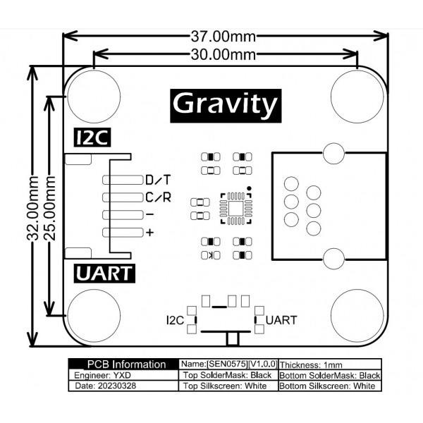 DFRobot Gravity Tipping Bucket Rainfall Sensor - I2C - UART
