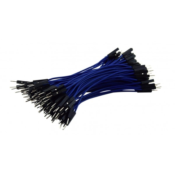 DuPont Jumper wire Male-Male 10cm 100 wires - Blue