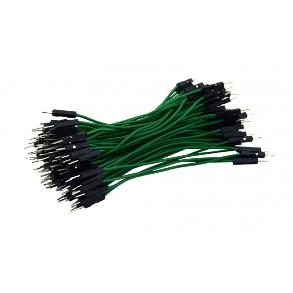 DuPont Jumper wire Male-Male 10cm 100 wires - Green