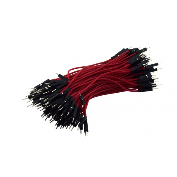 DuPont Jumper wire Male-Male 10cm 100 wires - Red