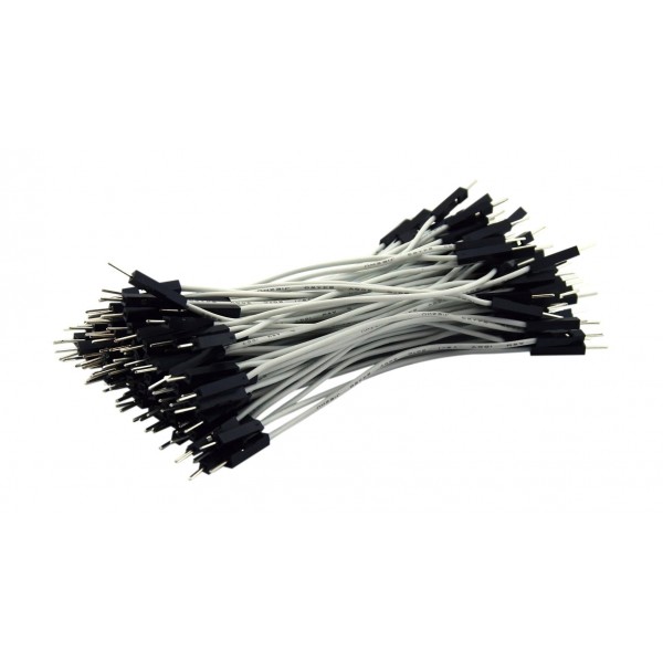 DuPont Jumper wire Male-Male 10cm 100 wires - White