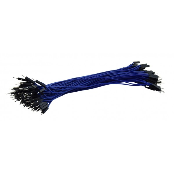 DuPont Jumper wire Male-Male 20cm 100 wires - Blue