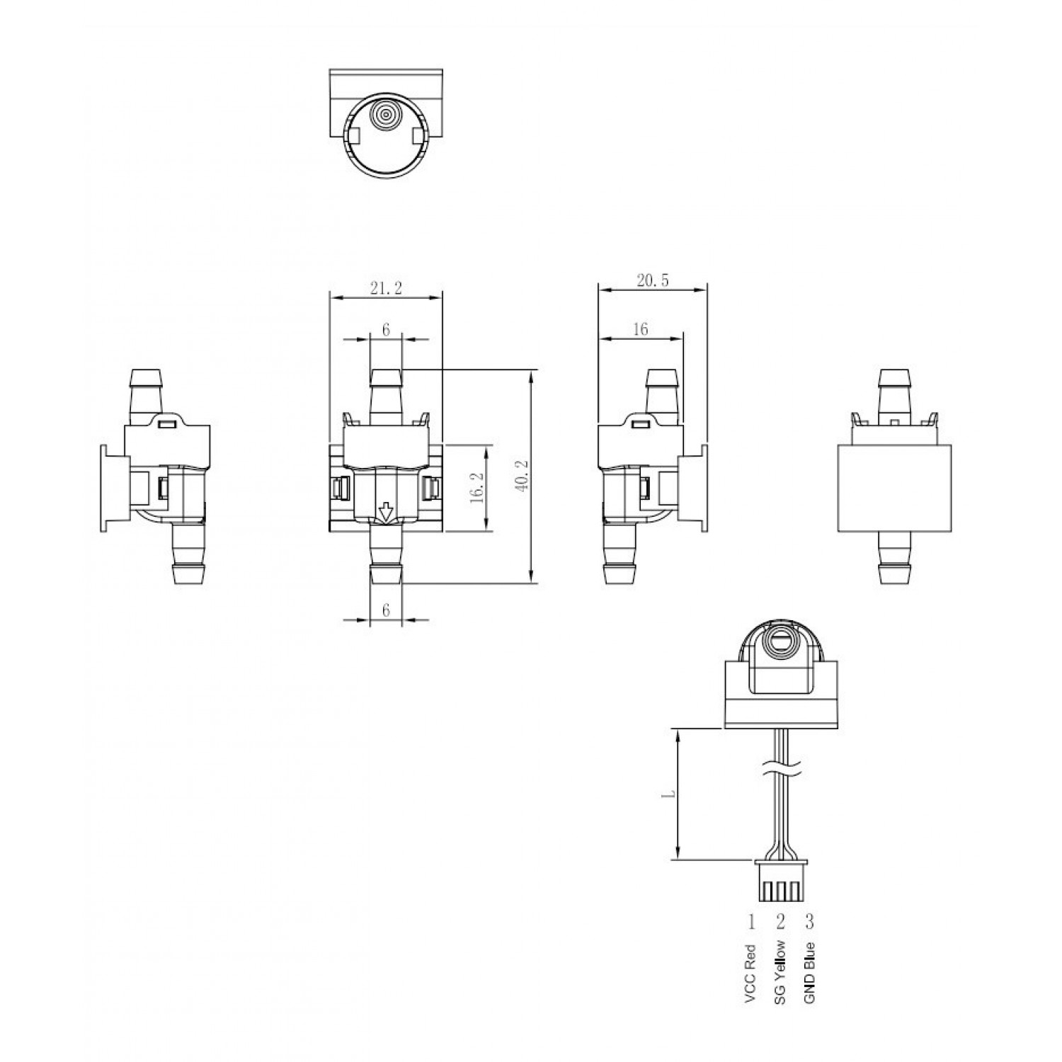 Ps1622 Sensor FM-PS2216 Water Flow Sensor - 40-150mL - FM-PS2216